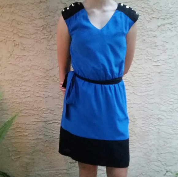 GUESS blue and black dress - Picture 1 of 4